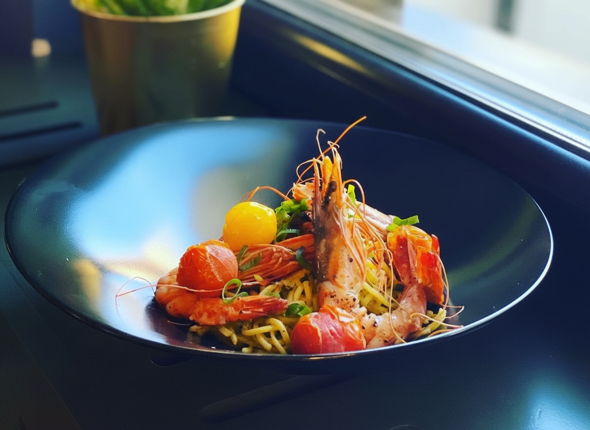 Risotto cu Vinete și Cremă de Parmezan